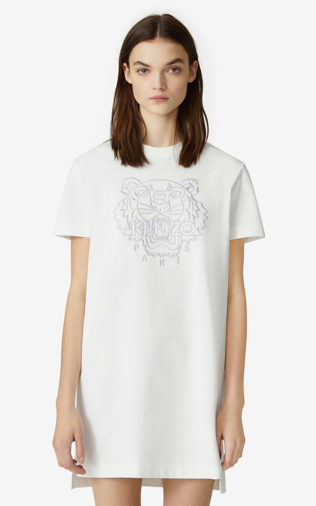 Robe Kenzo Tiger t shirt Femme Blanche | TSAB-73062